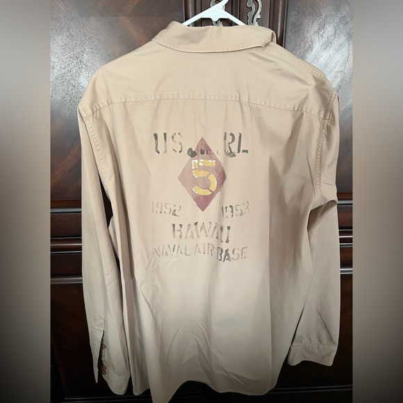 Polo by Ralph Lauren Tan Lightweight Shirt Jacket - Picture 2 of 3